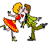 {animated couple kissing}