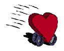 {animated heart on wheels}